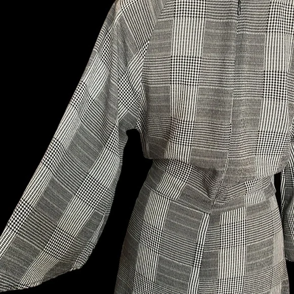 NWT Gypsies & Moondust Houndstooth Attached Wrap Skirt with Tie Dress Size L - Picture 5 of 16